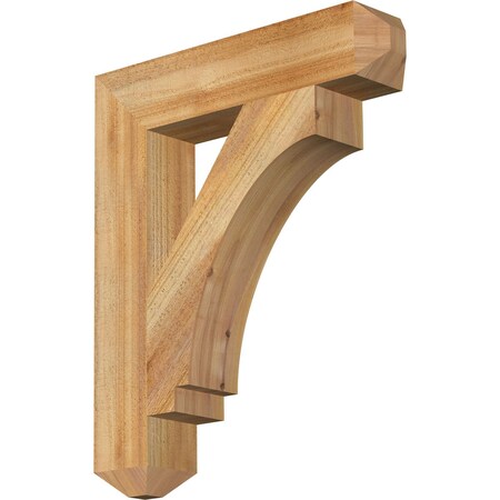 Ekena Millwork Imperial Craftsman Rough Sawn Bracket, Western Red Cedar, 4"W x 20"D x 24"H BKT04X20X24IMP04RWR
